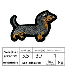2PCS/lot Embroidered Black Cat Design Patch Cute Iron On Patch for Clothing Jeans Jacket Decoration