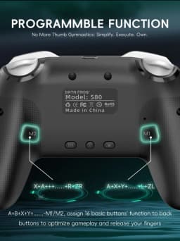 DATA FROG S80 Pro 2PCS Wireless Game Controller For Switch 2 / Switch OLED / Switch Lite Console Gamepad For PC