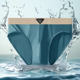 Men's Ice Silk Nylon Briefs 1/3 Pcs Set Soft Breathable Comfortable Underwear with High Elastic Mesh Crotch Shorts