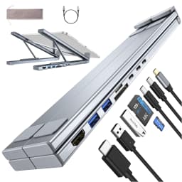 8 In 1 USB C Laptop Docking Station Stand With USB C, 2 USB 3.1, SD TF Card Ports,PD 100W, Universal Docking Station For MacBook