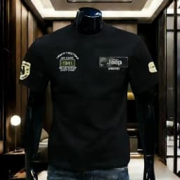 2026 New Series Jeep, Summer Pure Cotton High-Quality T-Shirt. Breathable and Comfortable, for Men's Casual Wear, Round-Neck Shi