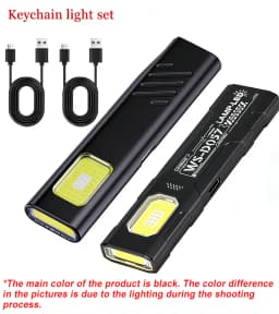  1-3PCSMini EDC Flashlight With COB Tail Magnet USB Rechargeable Emergency Lantern Hat Clip Light For Camping Running Working