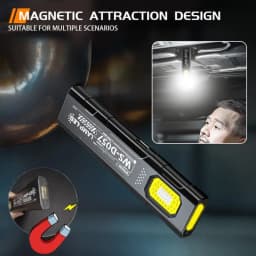  1-3PCSMini EDC Flashlight With COB Tail Magnet USB Rechargeable Emergency Lantern Hat Clip Light For Camping Running Working