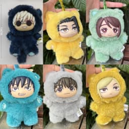 Jujutsu Kaisen Battle V2 Cat Paradise Party Series Keychain Cute Plush Doll Pendant Anime Periphery Surprise Gift Toy