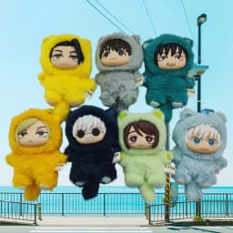 Jujutsu Kaisen Battle V2 Cat Paradise Party Series Keychain Cute Plush Doll Pendant Anime Periphery Surprise Gift Toy