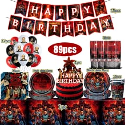 Horror Movie Birthday Decoration Stranger Season 5 Tableware Cups Plates Balloons Baby Shower Kids Birthday Party Supplies
