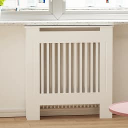 High Radiator Cover Modern Slatted Vertical Radiator Cover MDF Cabinet High Radiators Shelf for Bedroom Living Room Radiators