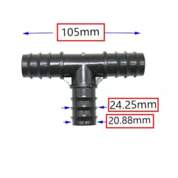 16mm 20mm 25mm PE Pipe Barb Connectors Tee Elbow Repair End Plug 1/2 3/4" Garden Water Drip Irrigation Pipe Connector Joints 4PC