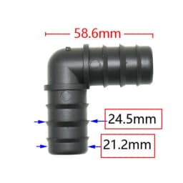 16mm 20mm 25mm PE Pipe Barb Connectors Tee Elbow Repair End Plug 1/2 3/4" Garden Water Drip Irrigation Pipe Connector Joints 4PC