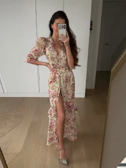 Women Chic Printed Gathered Large Swing Dress Sexy Sleeveless High Waist Slim Fit Sling Dresses 2026 New Lady Party Club Gowns