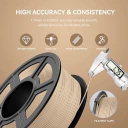 JAYO Wood PLA Filament 1.75mm 5Rolls Real Wood Fiber 3D Filament For FDM 3D Printers 15% Wood Fibers 3D printing Materials