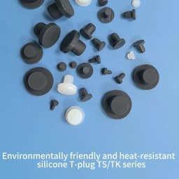 Black And White High-temperature Resistant Silicone Plug  Soft Sealing Plug  Screw Hole Nut T-shaped Hole Plug Cover  2.0-180mm