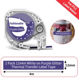 Phomemo P12 P12Pro Label Maker Tape Replacement for DYMO Label Maker Pastic Tape Replace for DYMO Letra Tag 100H LT-100T LT110T