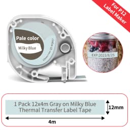 Phomemo P12 P12Pro Label Maker Tape Replacement for DYMO Label Maker Pastic Tape Replace for DYMO Letra Tag 100H LT-100T LT110T