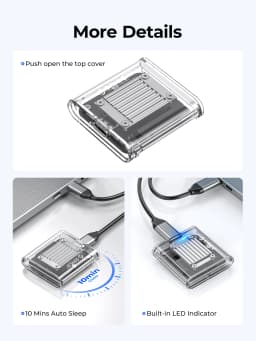 ORICO-NVMe Enclosure for PCIe SSD Transparent External Adapter M.2 to USB Type C Mini 2230 M.2 SSD Case 10Gbps