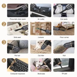 High Power Car Blower Vacuum, 2-in-1 Strong Suction & Blowing, Portable for Auto/Home Cleaning, Dust Removal from Seat/Mat/Trunk