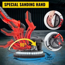 SucceBuy 850W Drywall Sander Variable Speed 800-1750 RPM Electric Drywall Sander Foldable Sheetrock Sander with Telescope Handle