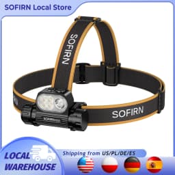 SOFIRN Headlamp HS22 2500lm 18650 4000mAh Flashlight 2700-6000K Stepless SFT25R LED Color Temperature Adjustment  Dual Switch