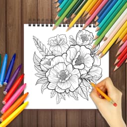 Adult Coloring Book - 30 Sheets Women's Spiral Coloring Book, 8.3 X 8.3 Inches, Drawing Book, Birthday Gift, Holiday Party Gift
