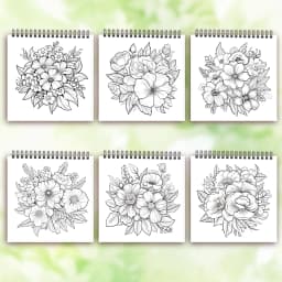 Adult Coloring Book - 30 Sheets Women's Spiral Coloring Book, 8.3 X 8.3 Inches, Drawing Book, Birthday Gift, Holiday Party Gift