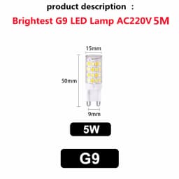 Brightest G9 LED Lamp AC220V 3W 5W 7W Ceramic SMD2835 LED Bulb Warm/Cool White Spotlight Replace Halogen Light Consignment