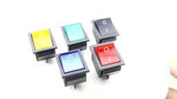 5Pcs Latching Rocker Switch Power switch I/O 4 Pins with Light 16A 250VAC 20A 125VAC KCD4