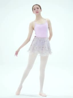 Women Ballet Skirts Embroidery Floral Mini Wrap Short Dance Skirts 2 Layers Adult Big Girl Dancewear Performance Ballet Costumes