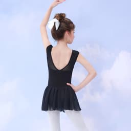 Girls Ballet Dress Sleeveless Dance Leotard Dress Cotton Splice Dance Dress for Girls Kids Ballet Leotard with Chiffon Skirt