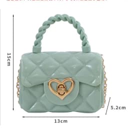 Fashion Kids PU Leather Crossbody Bags Girls Heart Shoulder Bags Children Mini Coin Purses Jelly Bag Kids Handbag Gifts