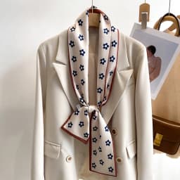 50 Color New Women Silk Feel Printed Design Scarf Shawl Fashion Luxury Long Narrow Small Silk Scarves Ladies Headband Headscarve