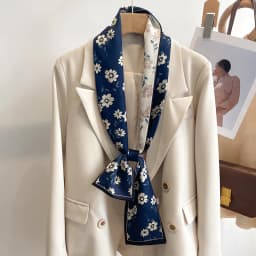 50 Color New Women Silk Feel Printed Design Scarf Shawl Fashion Luxury Long Narrow Small Silk Scarves Ladies Headband Headscarve