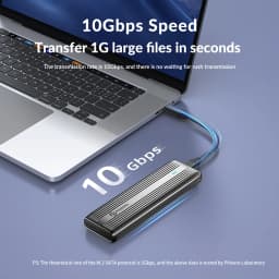 PHIXERO SSD Case NVMe SATA M.2 to USB Type C SSD Enclosure Dual Portocol NVMe to USB Adapter 10Gbps USB 3.1 Gen2 USB C External