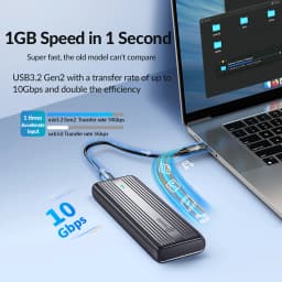 PHIXERO SSD Case NVMe SATA M.2 to USB Type C SSD Enclosure Dual Portocol NVMe to USB Adapter 10Gbps USB 3.1 Gen2 USB C External