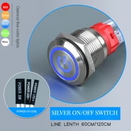 Pc Power Switch Button extension 60cm/120cm Server Boot Host Restart Reset Led Metal With Line DIY Modified Chassis Desktop ATX