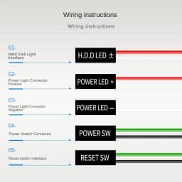 Pc Power Switch Button extension 60cm/120cm Server Boot Host Restart Reset Led Metal With Line DIY Modified Chassis Desktop ATX