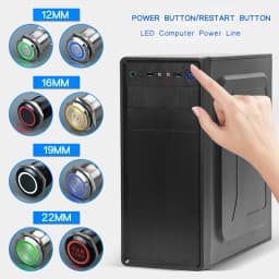 Pc Power Switch Button extension 60cm/120cm Server Boot Host Restart Reset Led Metal With Line DIY Modified Chassis Desktop ATX
