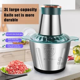 3L Stainless Steel Electric Chopper Meat Grinder Mincer Vegetable Chopper Meat Slicer Machine Chopper Mincer Baby Food Processor