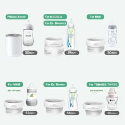 BornBL N1S Portable Baby Bottle Warmer, Fast Heating Travel Milk Warmer, 8800mAh Breastmilk  Warmer On The Go with 3 Adapters