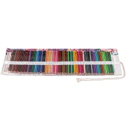 12/24/36/48/72 Hole Colorful Cloth Pencil Case Antique Aesthetics Stationery Cosmetic Pencil Storage Bag Stationery Box 050045