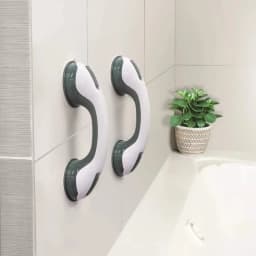 New Shower Handle Grab Bars Ultra Grip Dual Locking Safety Suction Cups Helping Handle Anti Slip Support for Toilet Bathroom