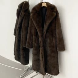 OFTBUY Long Faux Fur Jacket Fashion European Style Lapel Fur Coat Eco-friendly Covered Button Loose Casual Women Coats Winter