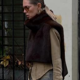 2025 New Fashion Faux Fur Sable Vest Crop Top Autumn Winter Turtleneck Eco Mink Fur Tank Tops Sleeveless Jacket Coat