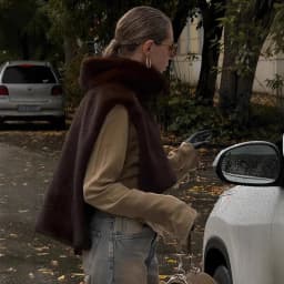 2025 New Fashion Faux Fur Sable Vest Crop Top Autumn Winter Turtleneck Eco Mink Fur Tank Tops Sleeveless Jacket Coat
