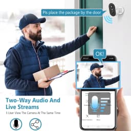 ANRAN 2K Rechargeable Battery Camera 2.4G WiFi Camera Wireless Home Surveillance Security Cameras PIR, IP65, Work with ANRAN App