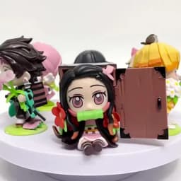 Demon Slayer Tanjiro Kamado Nezuko Anime Cartoon Figure Blind Box Creative Personalized Statue Model Ornament Surprise Gift Box