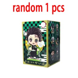 Demon Slayer Tanjiro Kamado Nezuko Anime Cartoon Figure Blind Box Creative Personalized Statue Model Ornament Surprise Gift Box