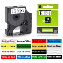 45013 Label Tape Black on White For Dymo D1 45013 45018 12mm Label Cartridge For Dymo LabelManager 160 280 COLORPOP Label Maker