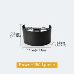 LED Wall Light Waterproof Outdoor Indoor Lighting IP65 AC86-265V 2w 4w for Garden Stair Night Light