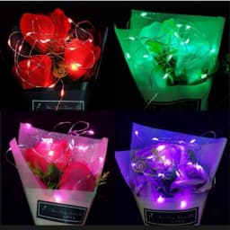 With Battery LED String Lights Copper Silver Wire Garland Light Fairy Lights Party Decoration for Christmas Wedding 1/2/3M
