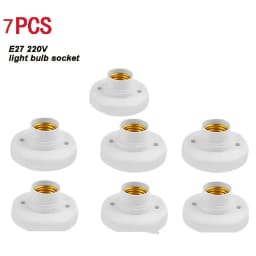 5-50pcs E27 Screw Cap Socket White Gold Ceiling Light Lamp Bulb Fixing Base Stand Light Bulb Holder Lamp Socket For Home 6A 250V